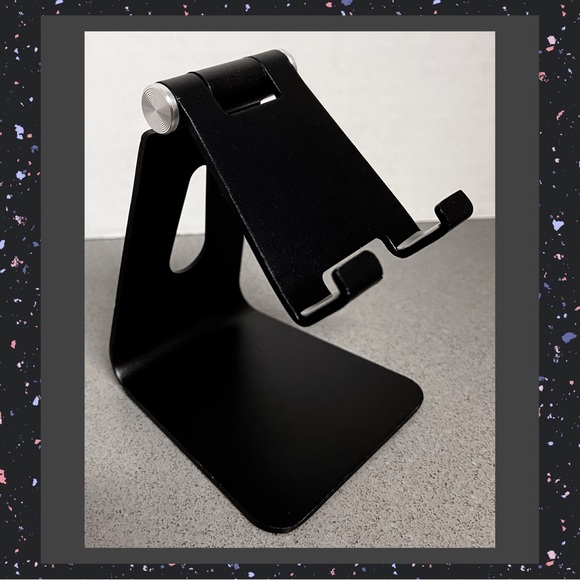 Black Metal Universal iPhone / Android Desk Stand - Picture 1 of 4